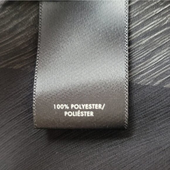 𝅺ann Taylor Ruffle Short Sleeve Blouse Black XS - Picture 7 of 10